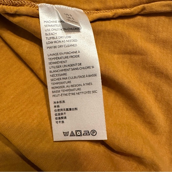 Free People - Small  - Long Sleeve Crop Top - Mustard - Picture 7 of 12